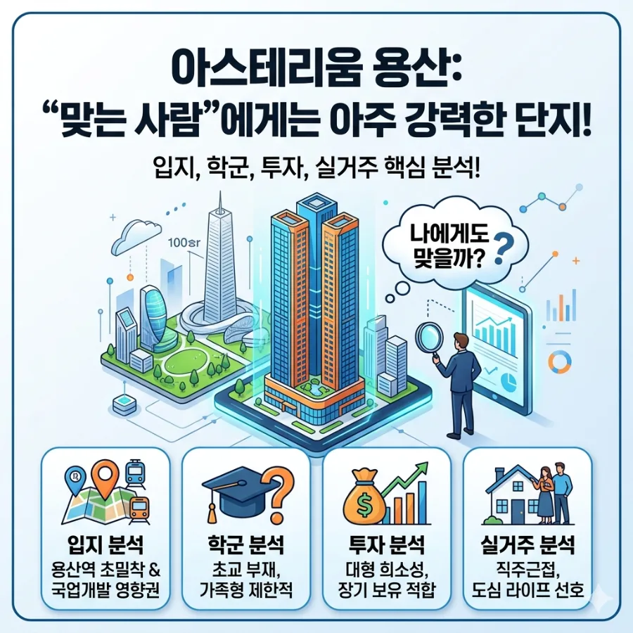 아스테리움용산 2026년 입지 분석: 학군보다 희소성, 투자 가치 전망