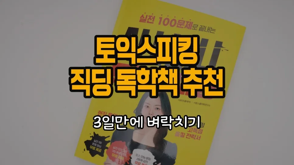 토익스피킹 독학 3일 완성 전략 2026: 직장인 맞춤 후기