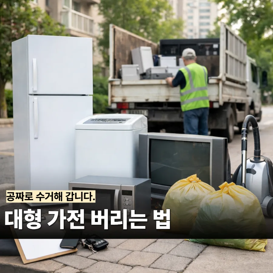 대형 가전 무료 수거 2026년, 돈 안 들이고 버리는 방법 총정리