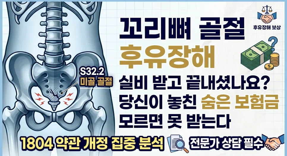 꼬리뼈 골절 후유장해, 2018년 이전 약관으로 15% 보상받는 법 2026