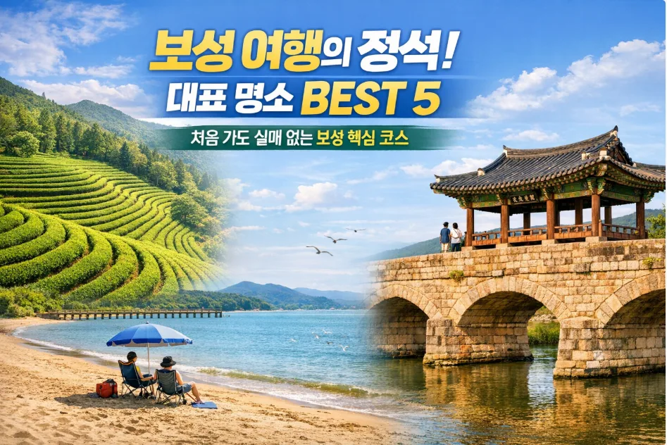 보성 가볼만한 곳 BEST 5: 녹차밭부터 해수욕장까지 2026년 완벽 가이드