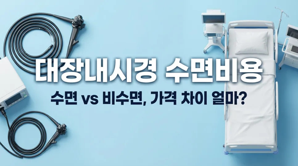 2026년 대장내시경 수면비용, 비수면과 얼마 차이날까?