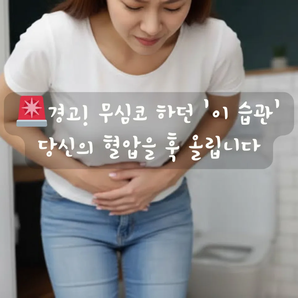 소변 참기, 혈압 급등 원인? 2026년 혈압 안정화 습관 총정리