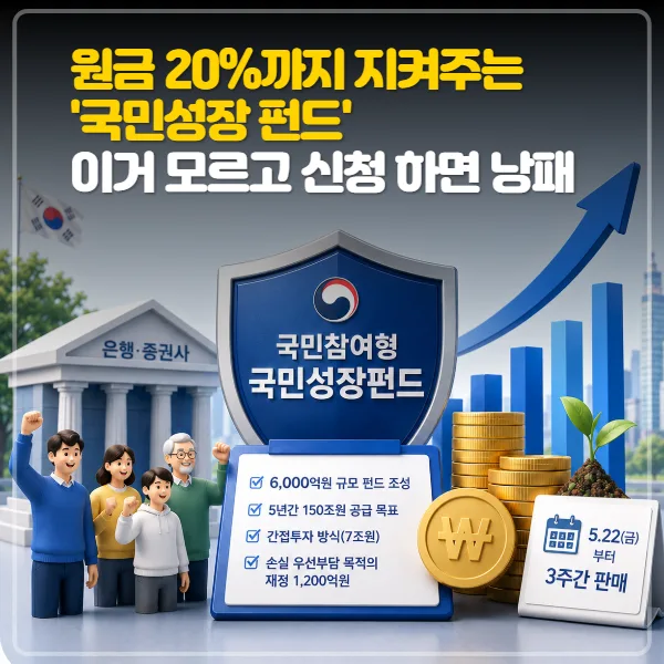 국민성장펀드 2026: 원금 20% 보호, 최대 40% 소득공제 혜택 총정리