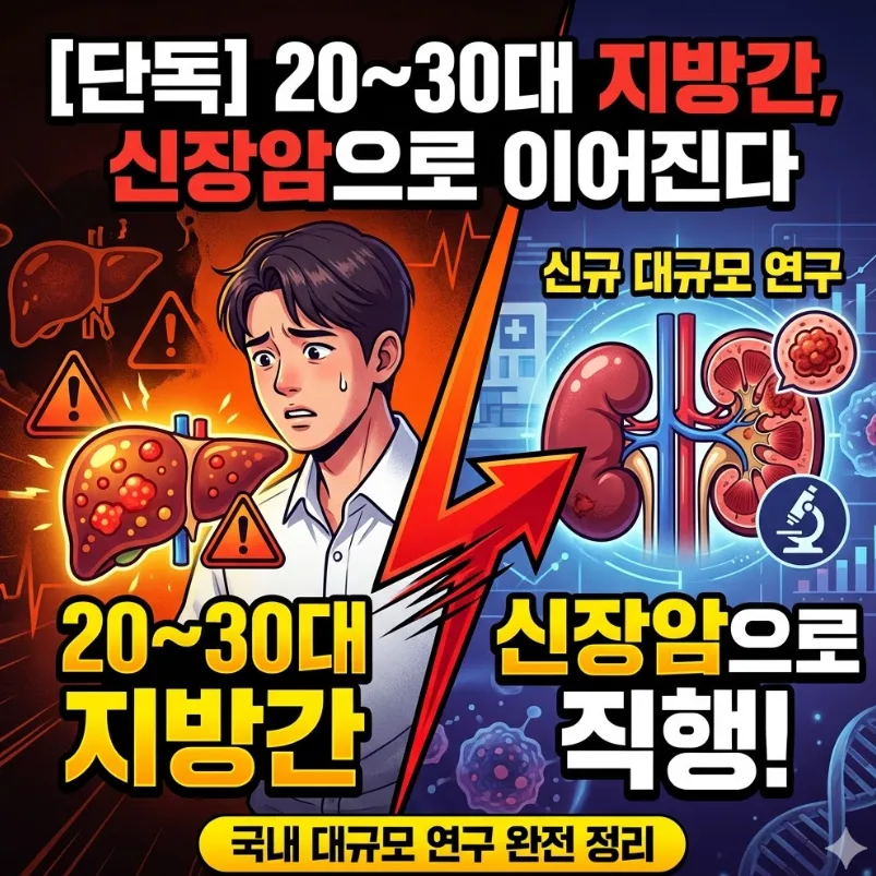 2030 지방간, 신장암 위험 1.5배? 원인과 예방법 2026