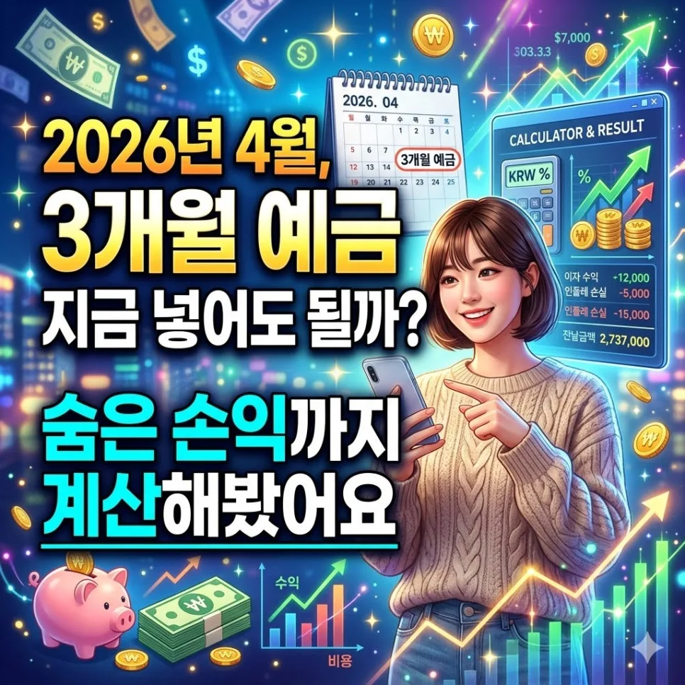 3개월 예금, 2026년 4월 지금 가입해도 될까? 5가지 핵심 체크리스트