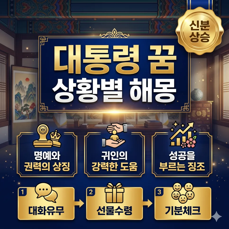 대통령 꿈 해몽 2026: 길몽과 흉몽, 상황별 완벽 분석