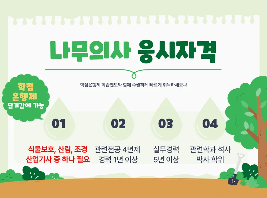 나무의사 자격증, 비전공자도 취득 가능할까? 2026년 준비 전략
