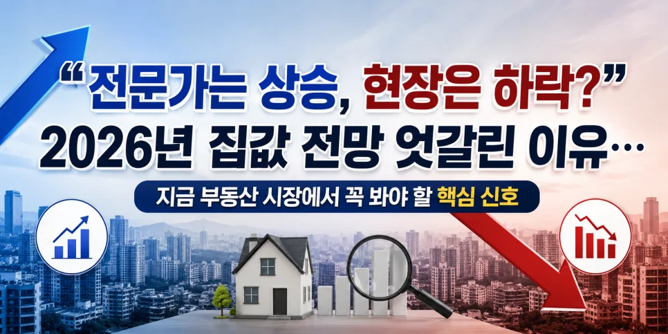 2026년 집값 전망: 전문가 vs 현장, 엇갈리는 이유는?