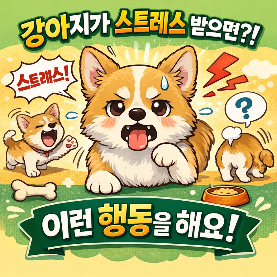강아지 스트레스 행동 2026: 놓치면 안 될 신호와 대처법