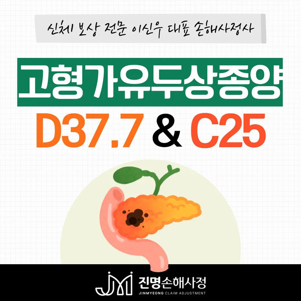 췌장 고형가유두상종양 D37.7 진단비, 일반암 보험금 받는 법 2026