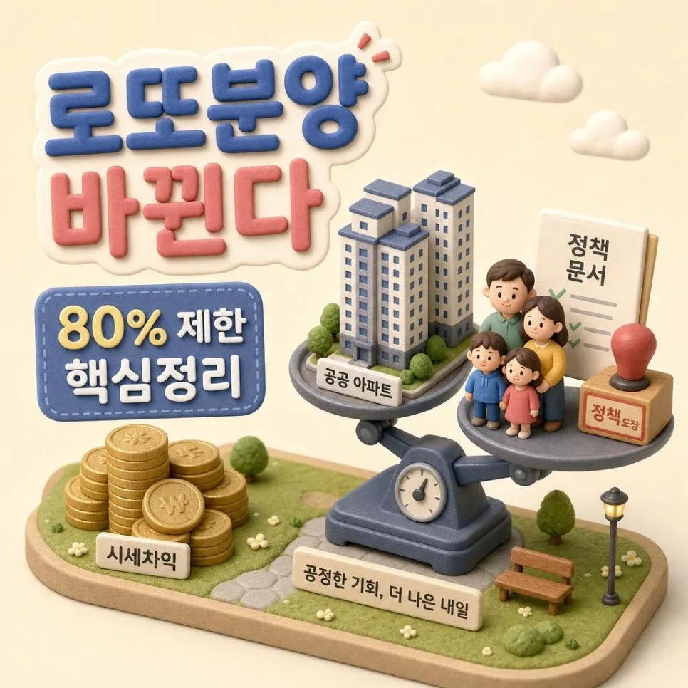 공공주택 시세차익 80% 제한, 2026년 청약 전 필독 가이드