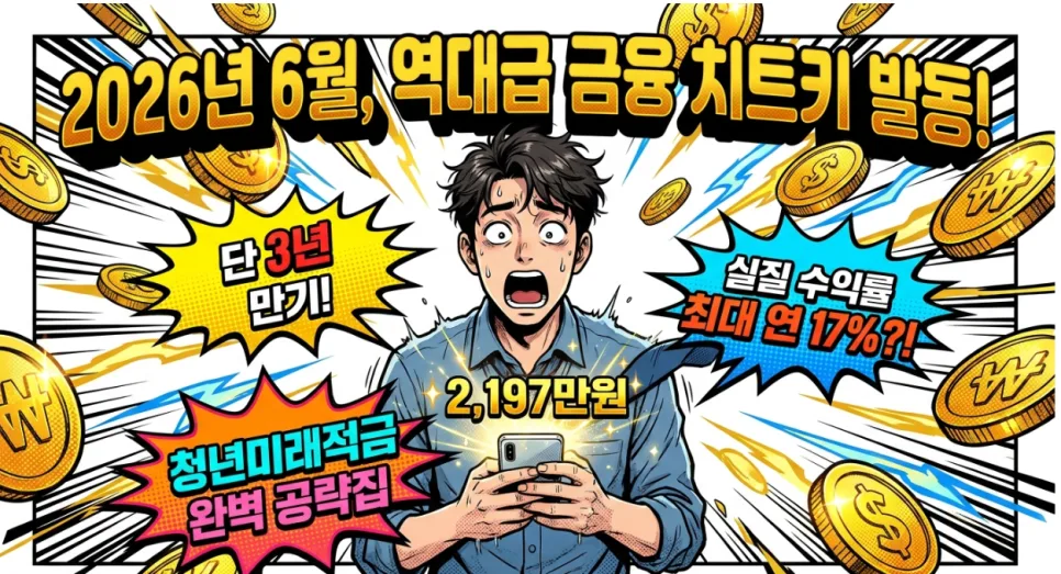 2026 청년미래적금, 연 17% 수익률 조건과 3년 만기 2,197만원 만들기