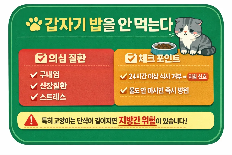 고양이 건강 이상 신호 5가지: 병원 가야 할 때 2026년 총정리 2