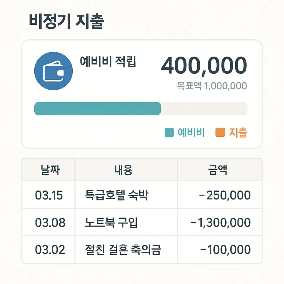 비정기 지출 관리법 2026: 예산 초과 막는 3단계 전략 2