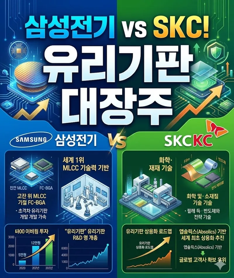 유리기판 대장주 2026년 승자는? 삼성전기 vs SKC 비교 분석