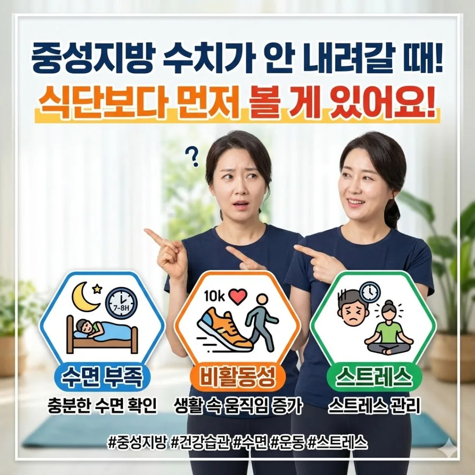 중성지방 수치 안 내려갈 때 놓치는 습관 5가지 2026