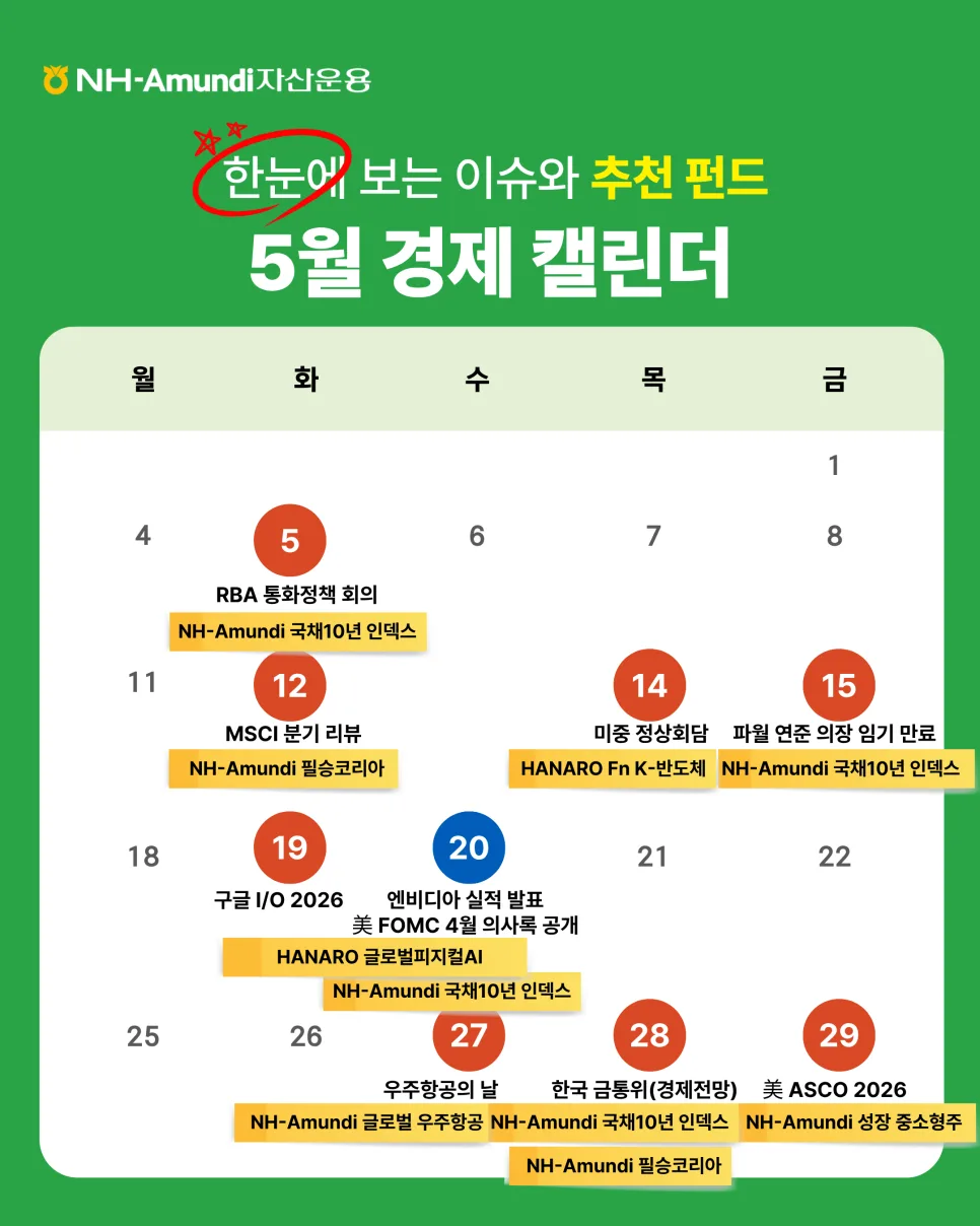 2026년 5월 금융 캘린더: AI·반도체·우주항공 투자 포인트 총정리