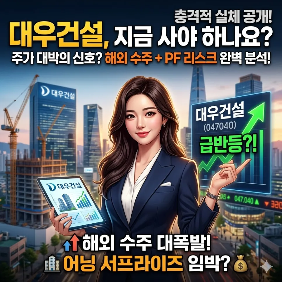 대우건설 주가 전망 2026: 실적 반등 후 투자 가치 분석