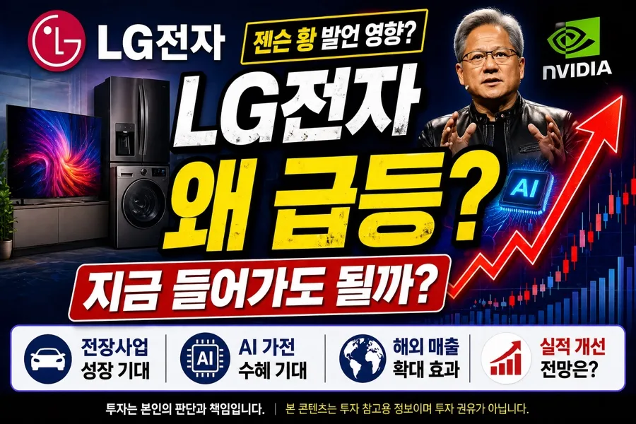 LG전자 주가 2026년 전망: 젠슨 황 발언 이후 AI·전장 모멘텀 분석