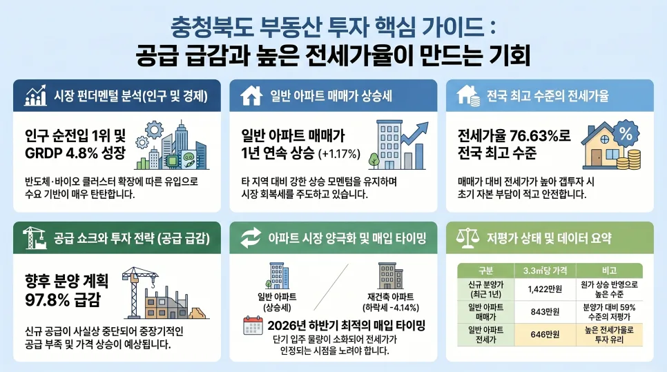 충청북도 아파트 투자, 2026년 반전 기회 잡는 법 3가지