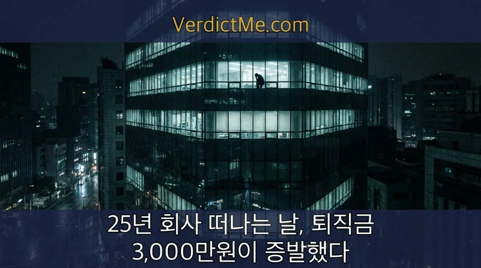 퇴직금 3천만원 증발? 25년 근로자의 승소 비결 2026