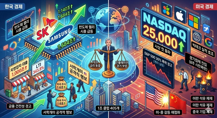 2026년 경제 뉴스: 반도체 랠리 속 침체 경고, 한국·미국 동향 총정리