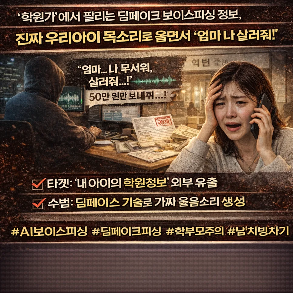 AI 납치 빙자 보이스피싱 2026: 학원가 정보 악용 대처법