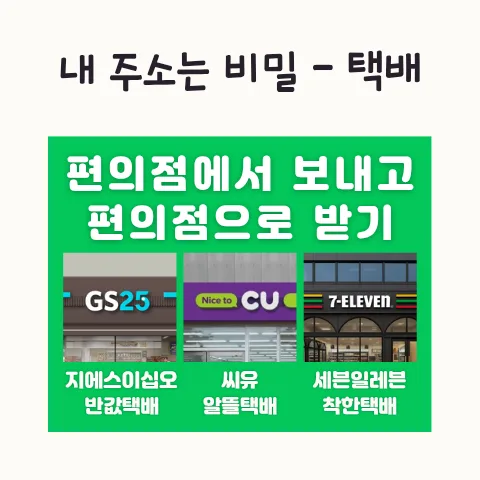주소 노출 없이 택배 보내는 법: 편의점 반값/알뜰/착한택배 2026
