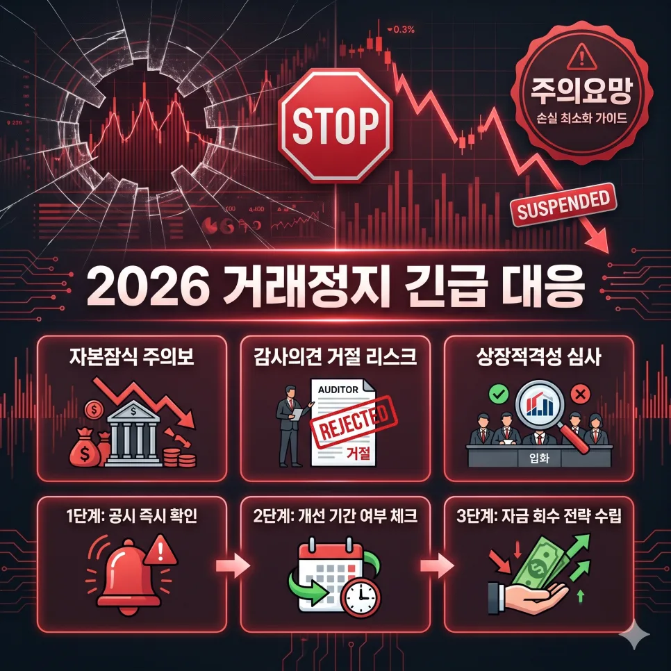 거래정지 종목, 2026년 상폐 위기 속 자산 지키는 법