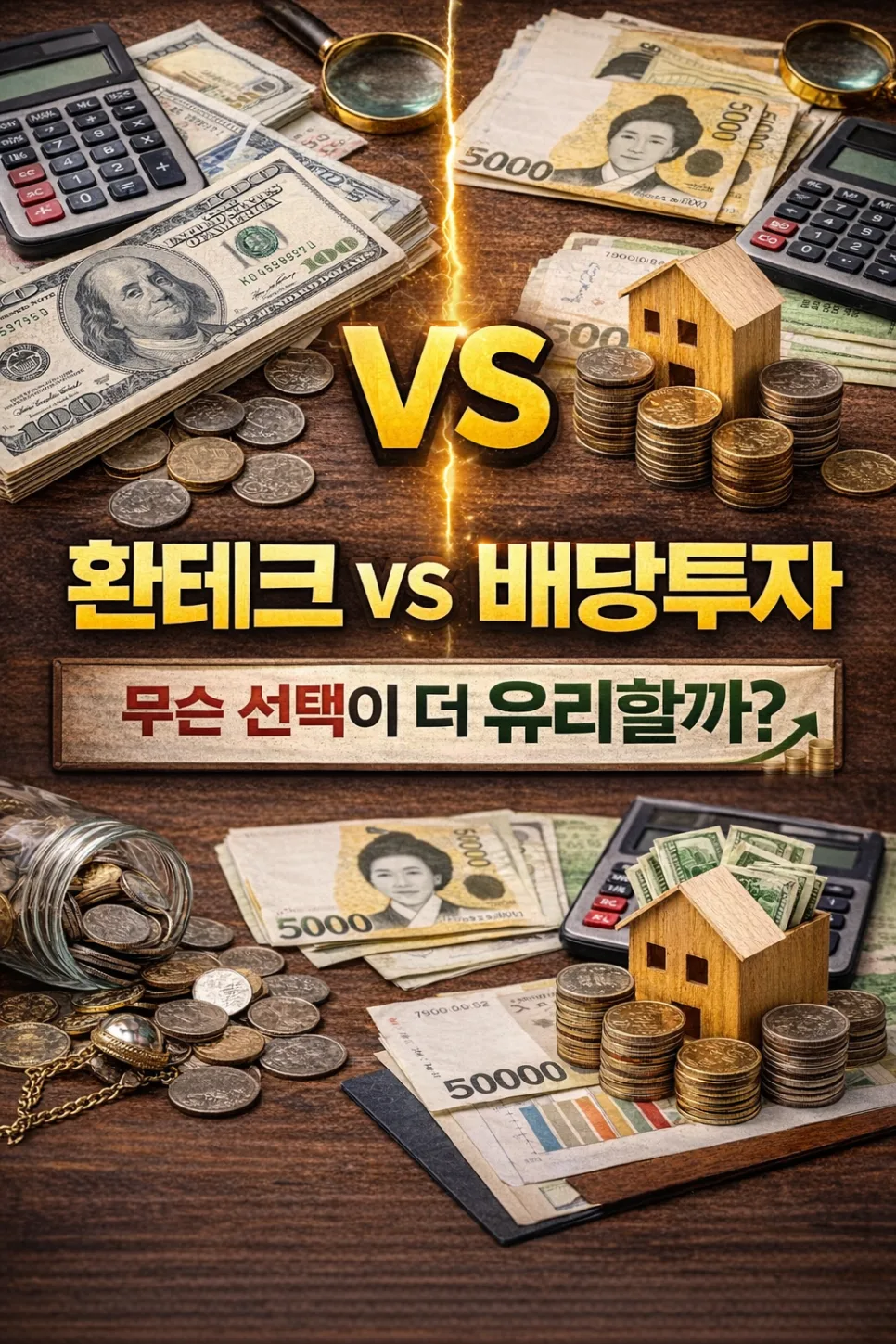 환테크 vs 배당투자 2026: 안정성·수익성 비교 및 최적 전략