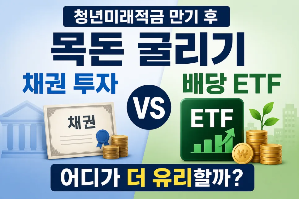 청년미래적금 만기 후 목돈 굴리기: 채권 vs 배당 ETF 2026년 비교