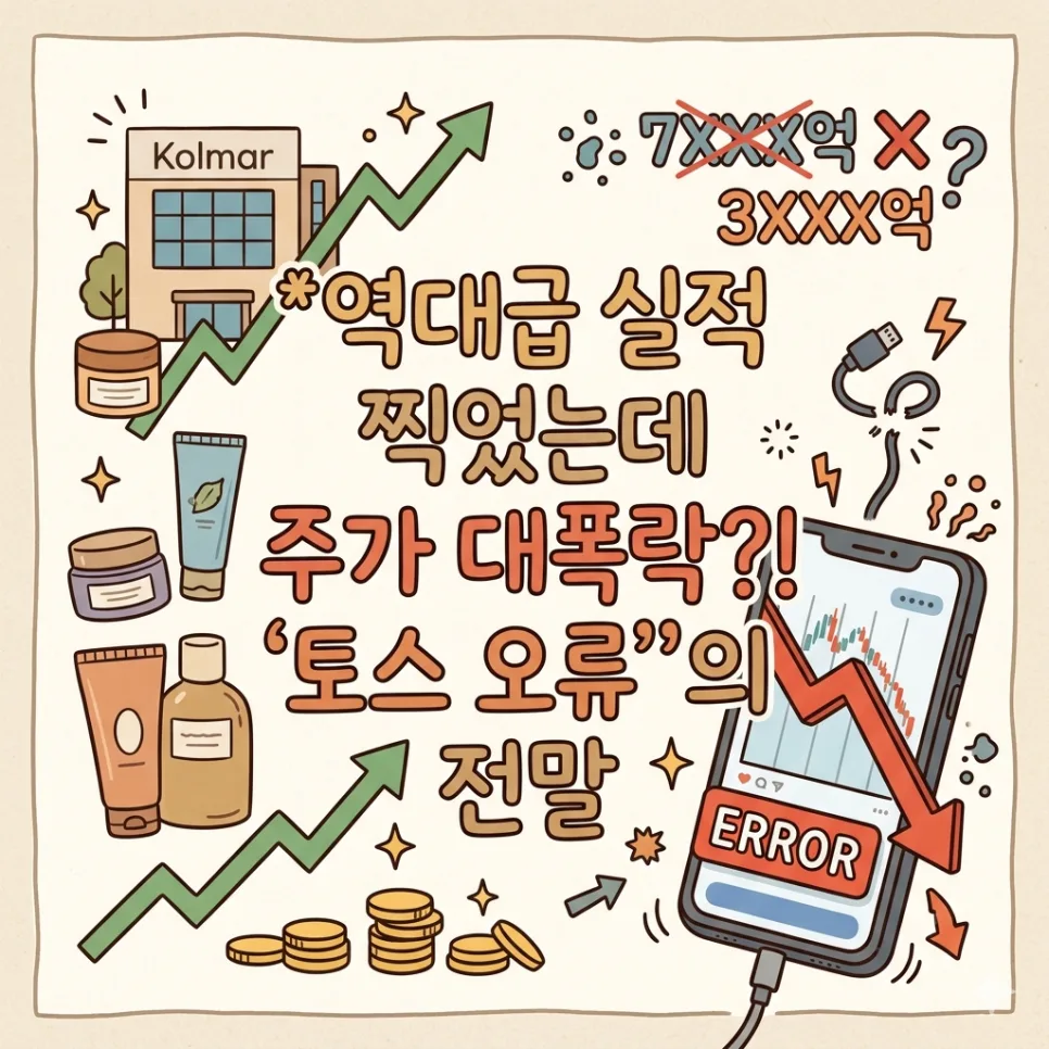 한국콜마 실적 오류 2026: 토스증권 데이터 논란 총정리
