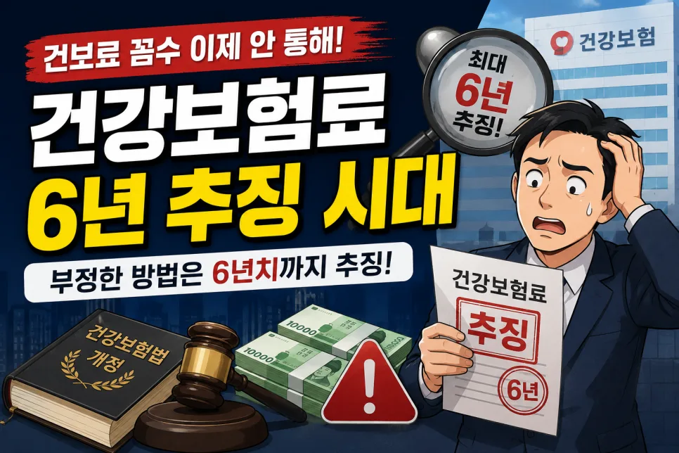 건보료 6년 추징 시대 2026: 꼼수 막는 개정안 총정리