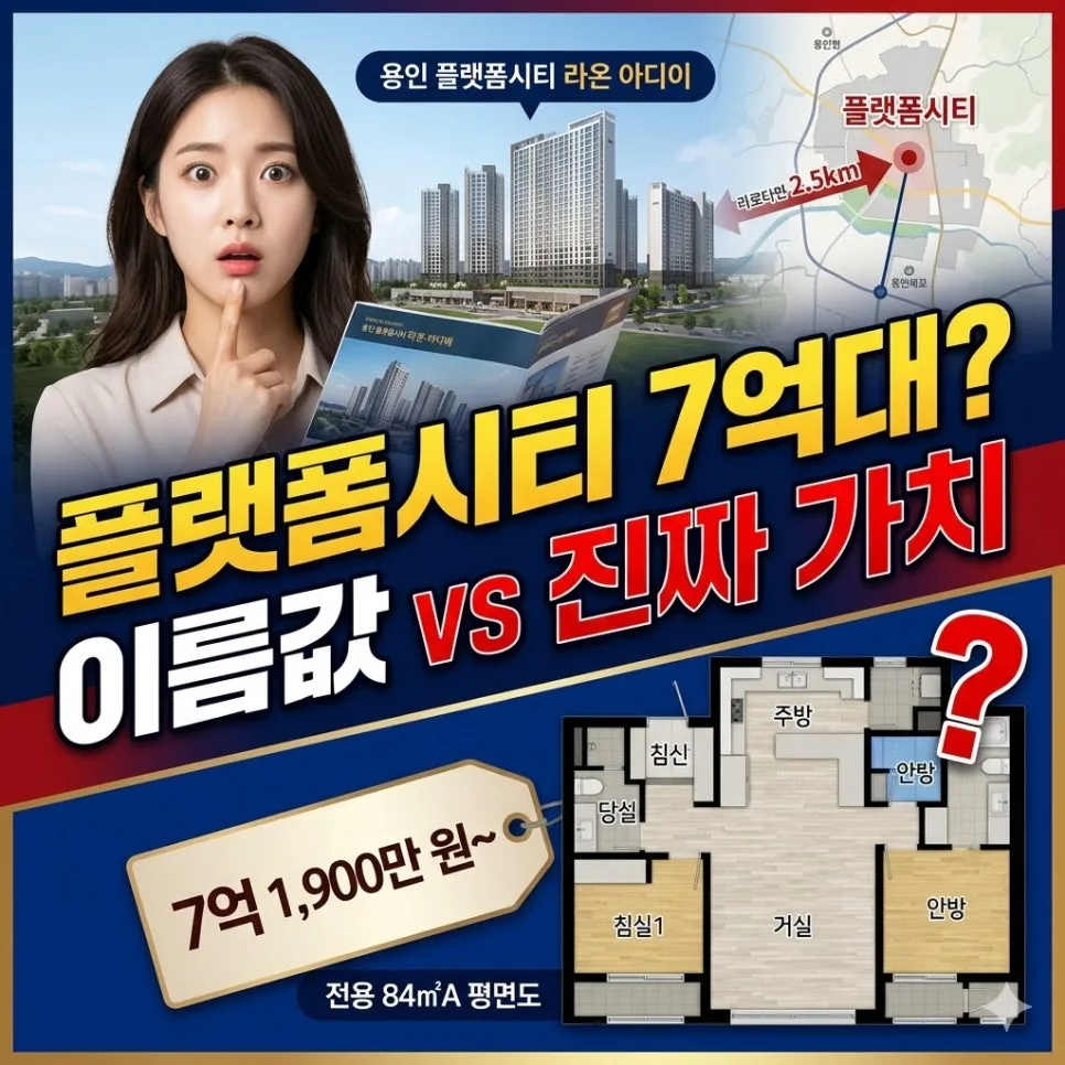 용인플랫폼시티 아르디에 분양가 2026년, 84㎡ 7억대 현실 분석
