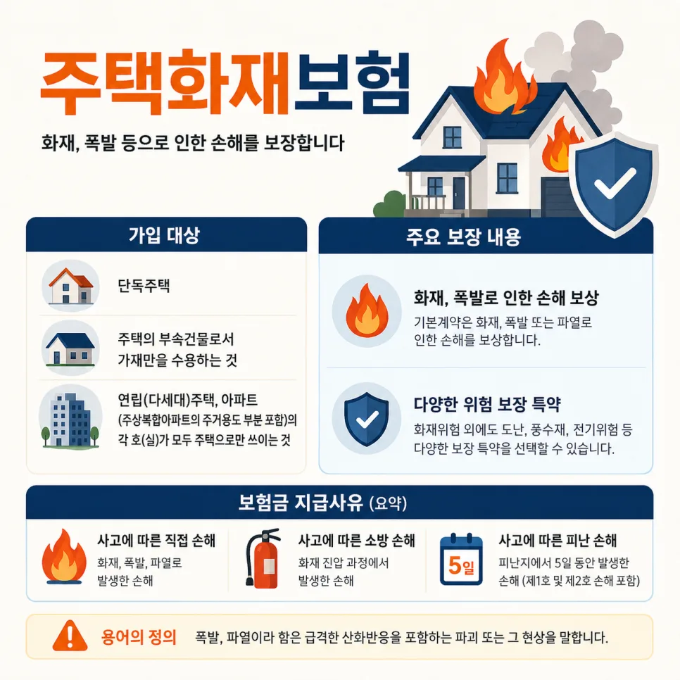 주택화재보험 추천 2026: 보장 범위, 가입 기준 완벽 분석