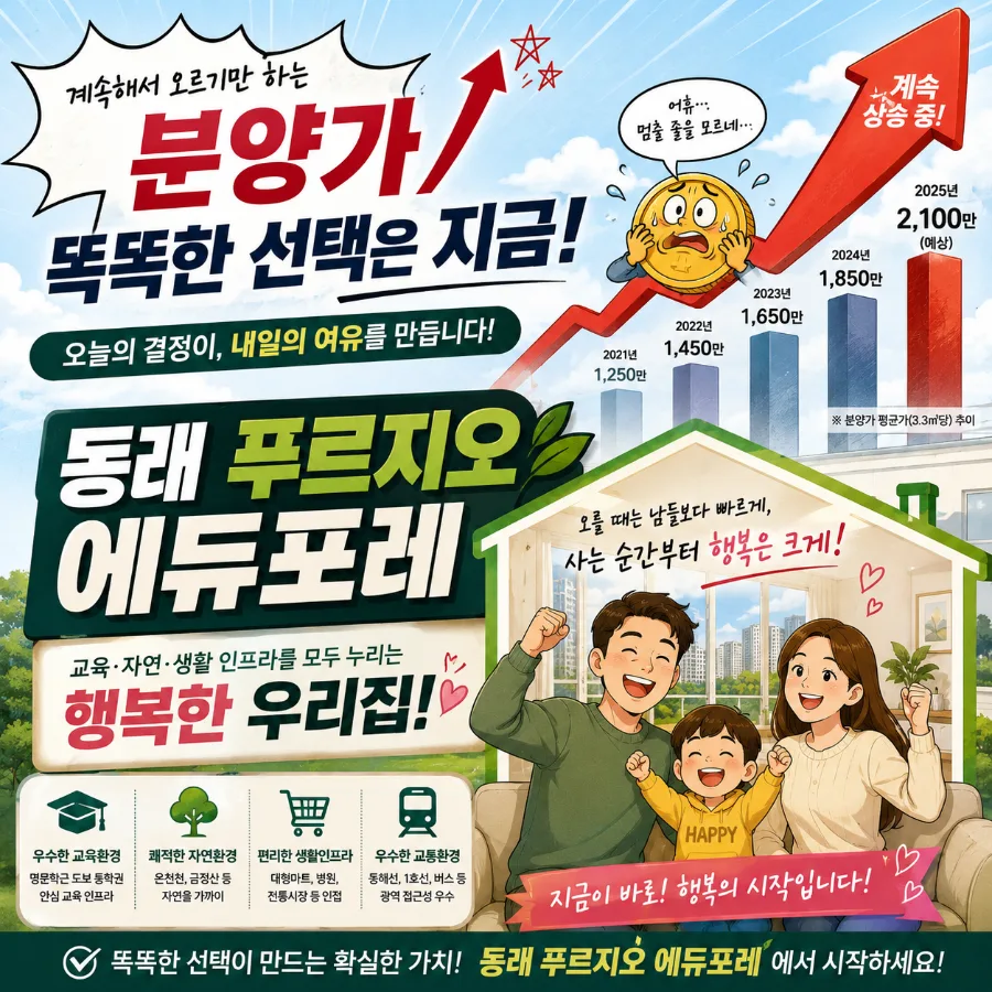 동래 푸르지오 에듀포레, 2026년 부산 신주거타운 가치 분석