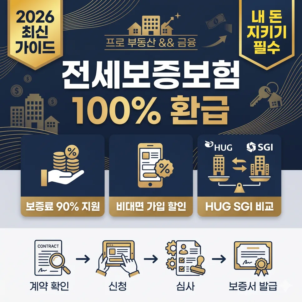 2026년 전세보증보험료 90% 지원받는 법과 가입 조건 완벽 정리