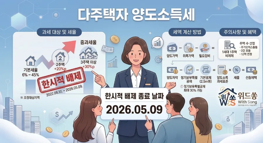다주택자 양도세 중과 배제 2026년 5월 종료: 절세 전략 총정리