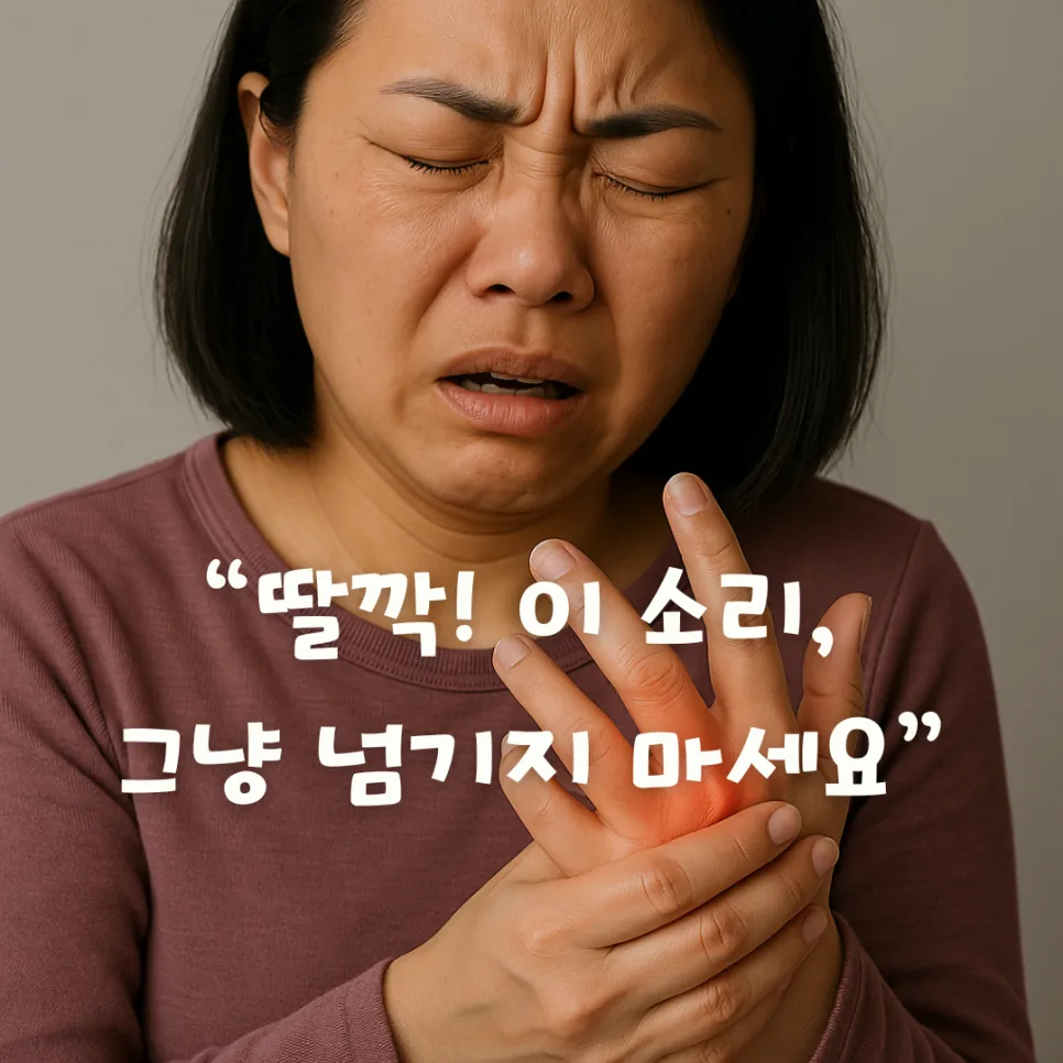 손가락 딸깍 소리, 방아쇠수지 의심? 2026년 자가 진단법