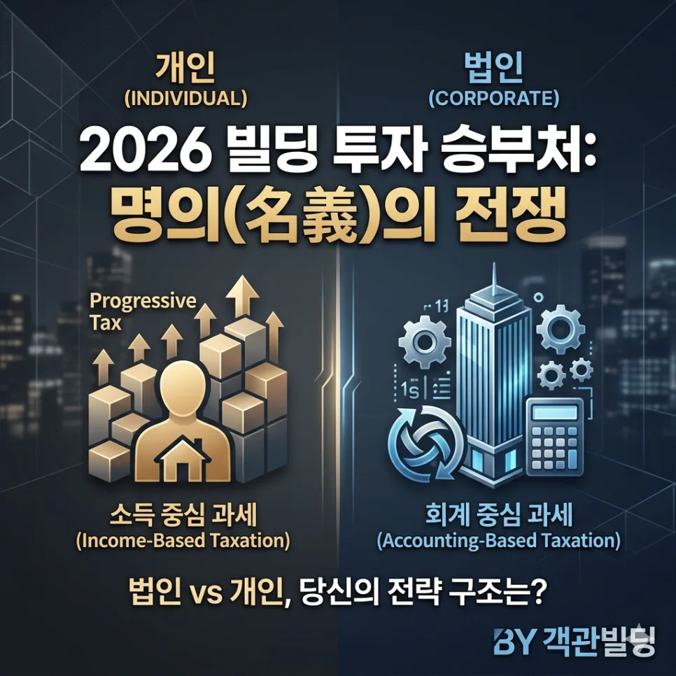빌딩 명의, 법인 vs 개인: 2026년 절세 전략 비교 분석