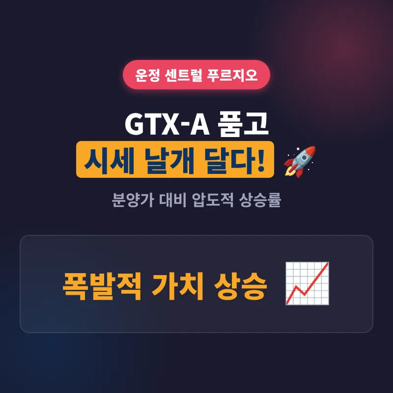 운정신도시 센트럴 푸르지오, GTX 프리미엄과 시세 상승 2026년 전망