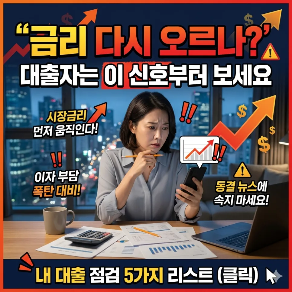 금리 인상 가능성, 대출자 필독 가이드 2026