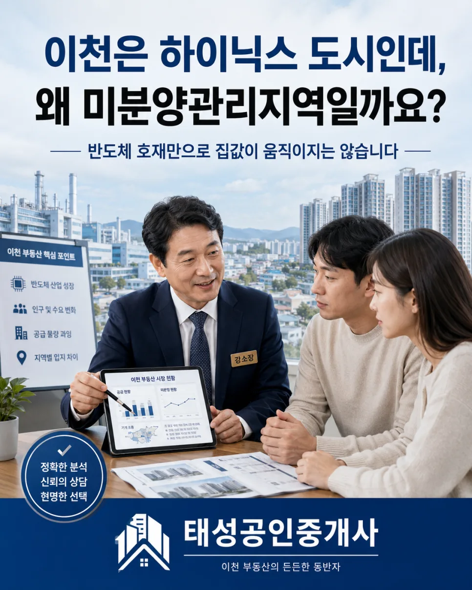 이천 미분양 관리, 하이닉스 호재에도 집값 안 오르는 이유 2026