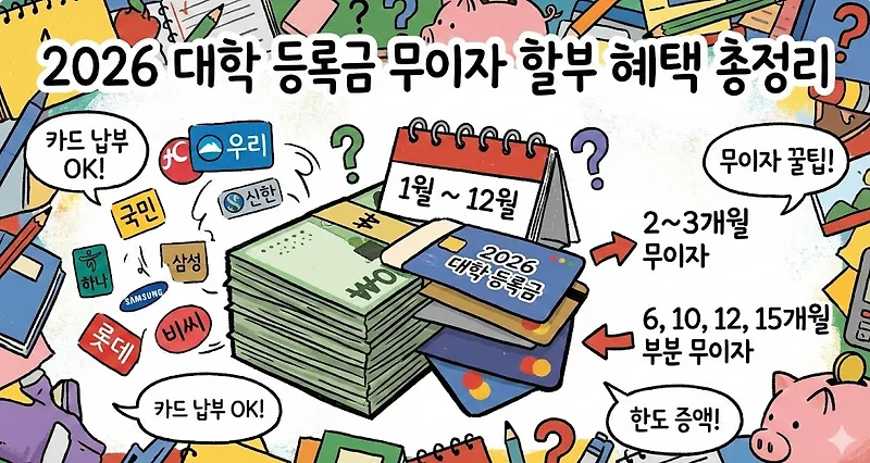 2026년 대학 등록금 카드 납부 무이자 할부 완벽 가이드