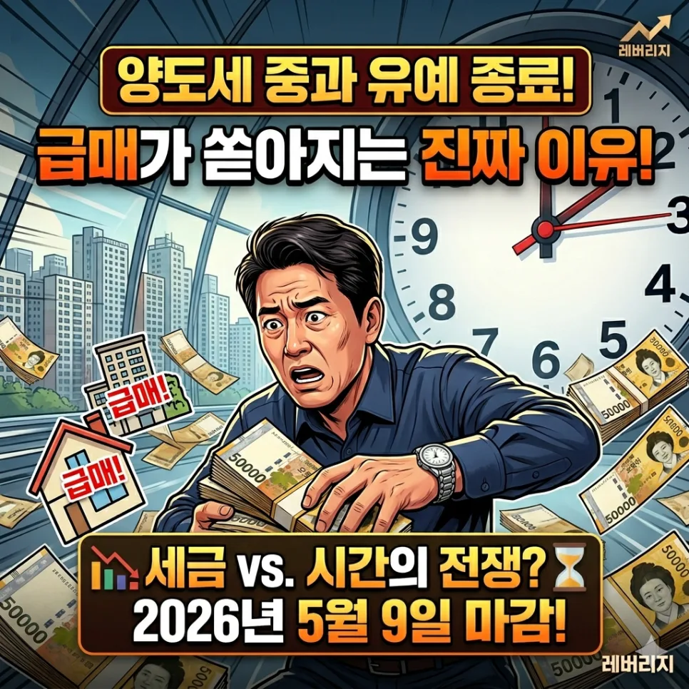 2026년 양도세 중과 유예 종료 임박! 급매물 증가 이유 4가지