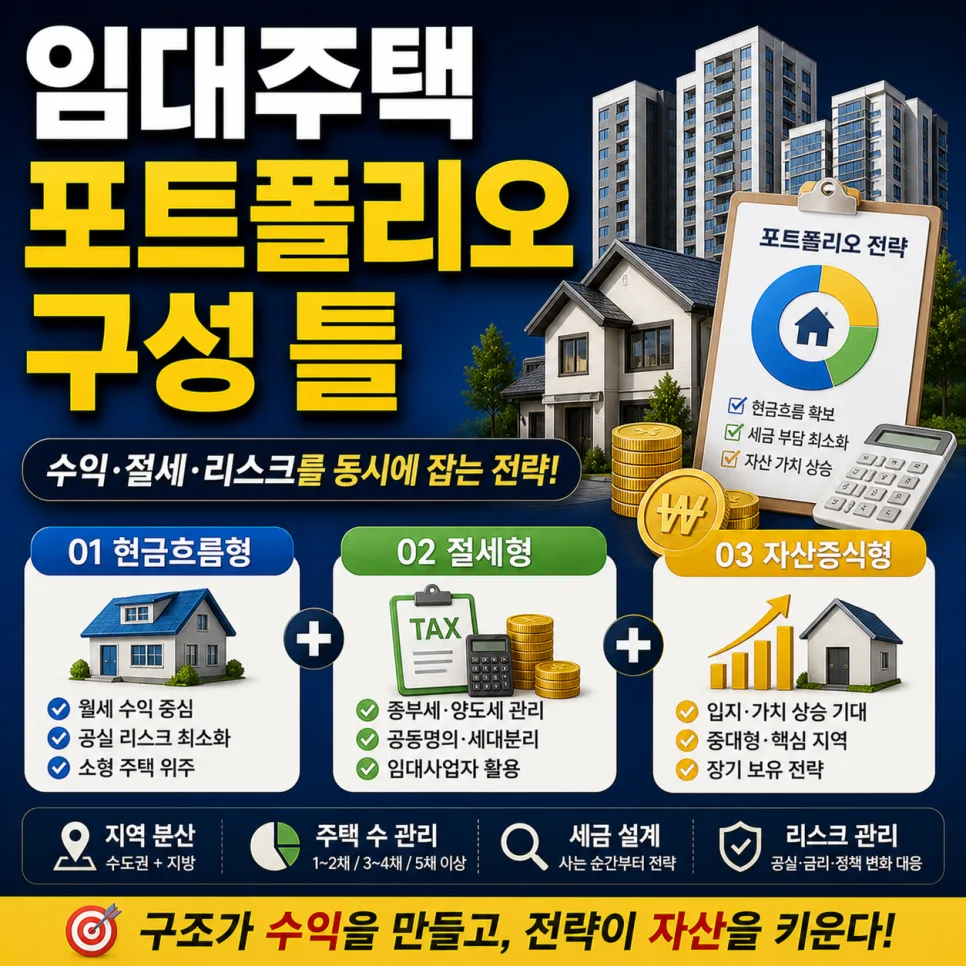 2026년 임대주택 포트폴리오, 수익·세금·리스크 동시 잡는 법
