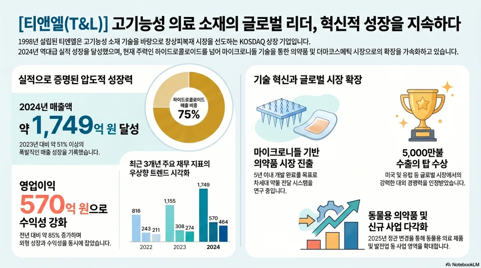 티앤엘(340570) 여드름 패치 성장성 분석 2026