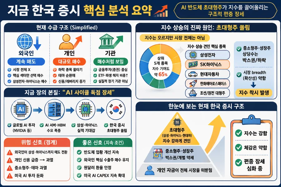 2026년 한국 증시: AI 편중 장세, 왜 체감은 약할까?