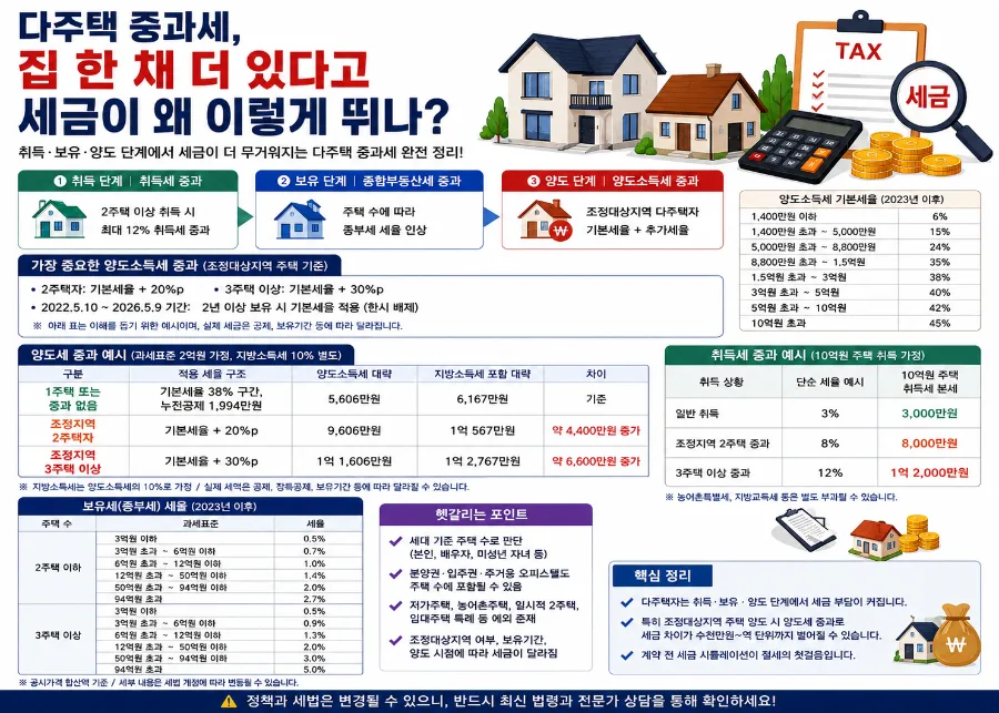 다주택자 양도세 중과, 2026년까지 절세 전략 총정리